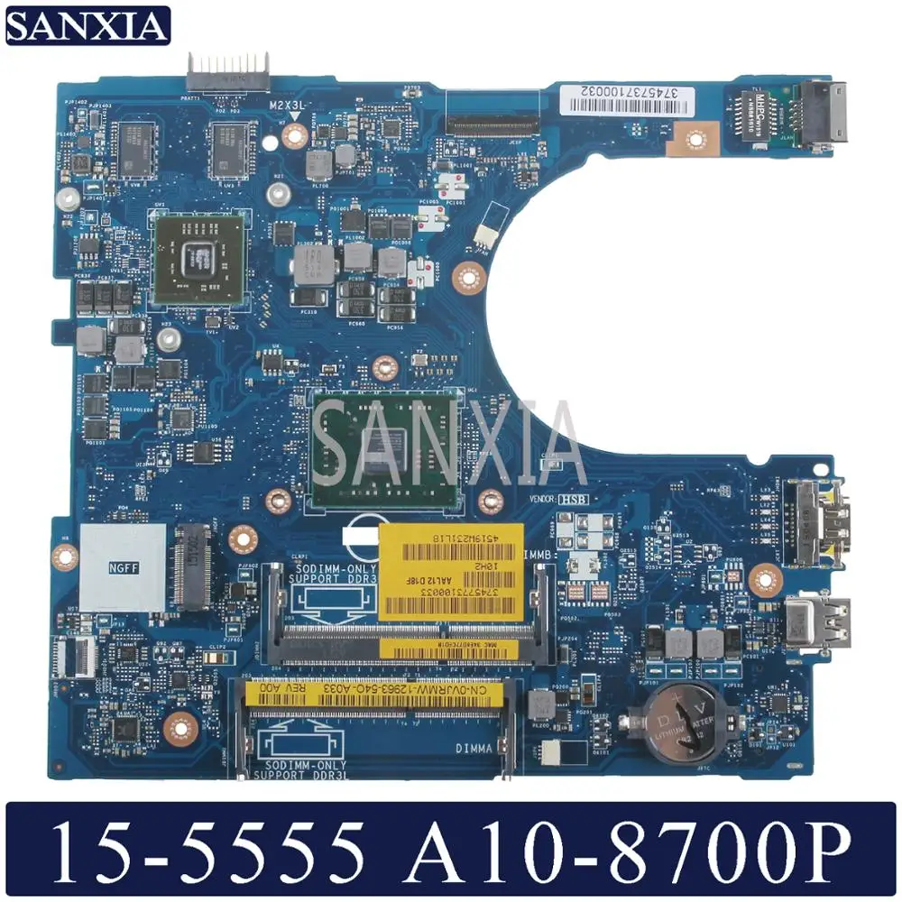 Preise KEFU LA-C142P Laptop Motherboard Für Dell Inspiron 15-5555 14-5455 Original Mainboard A10-8700P AMD-video Karte