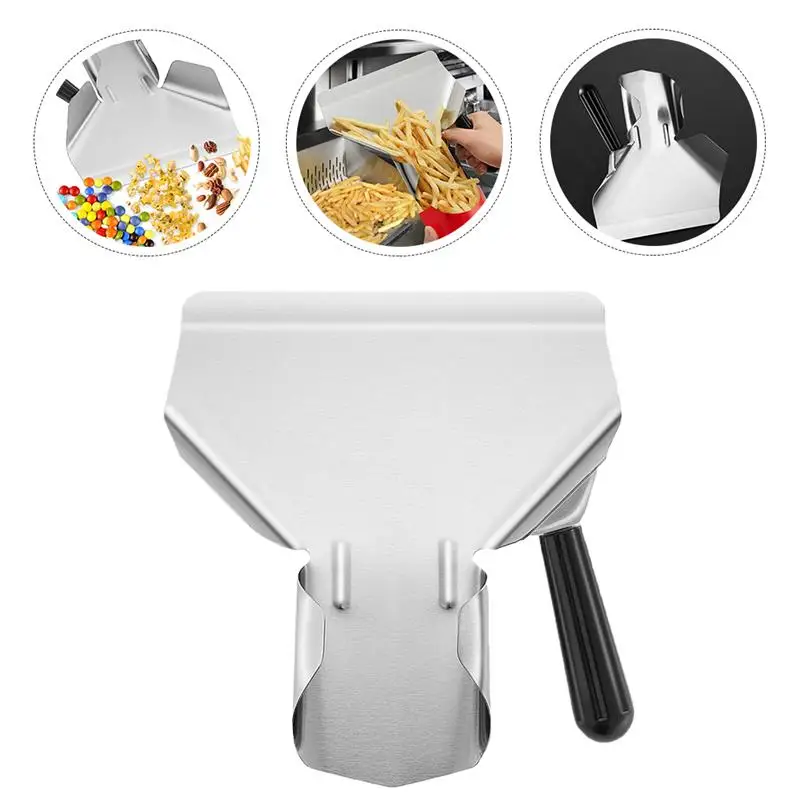 

1pc Food Packing Shovel Stainless Steel Versatile Snake Bagging Shovel French Fries Shovel for Kitchen Party