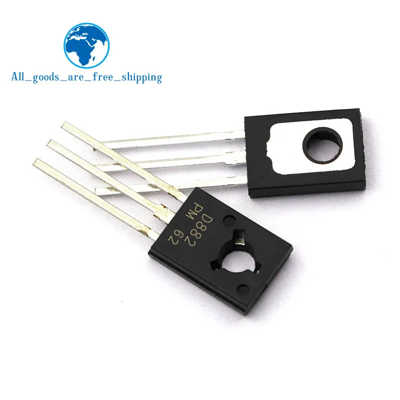 10 шт./лот триодный транзистор D882 2SD882 3A/40V TO-126 NPN power Triode