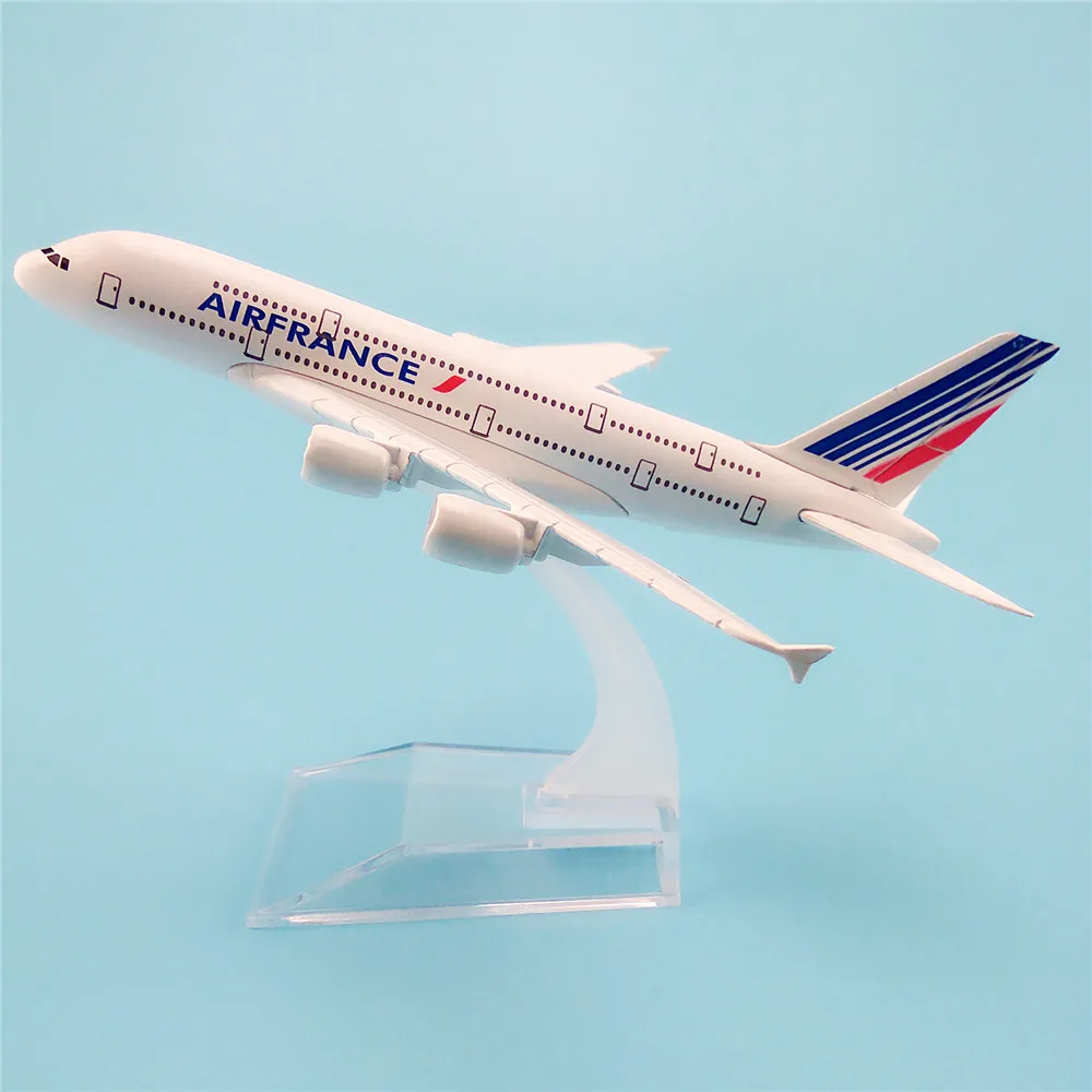 16 см модель самолета из металлического сплава Airfrance Air France Airlines A380 Airbus 380 Airways с