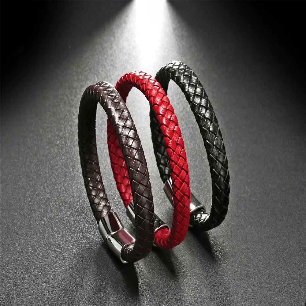 Модный металлический геометрический кожаный браслет женский корейский