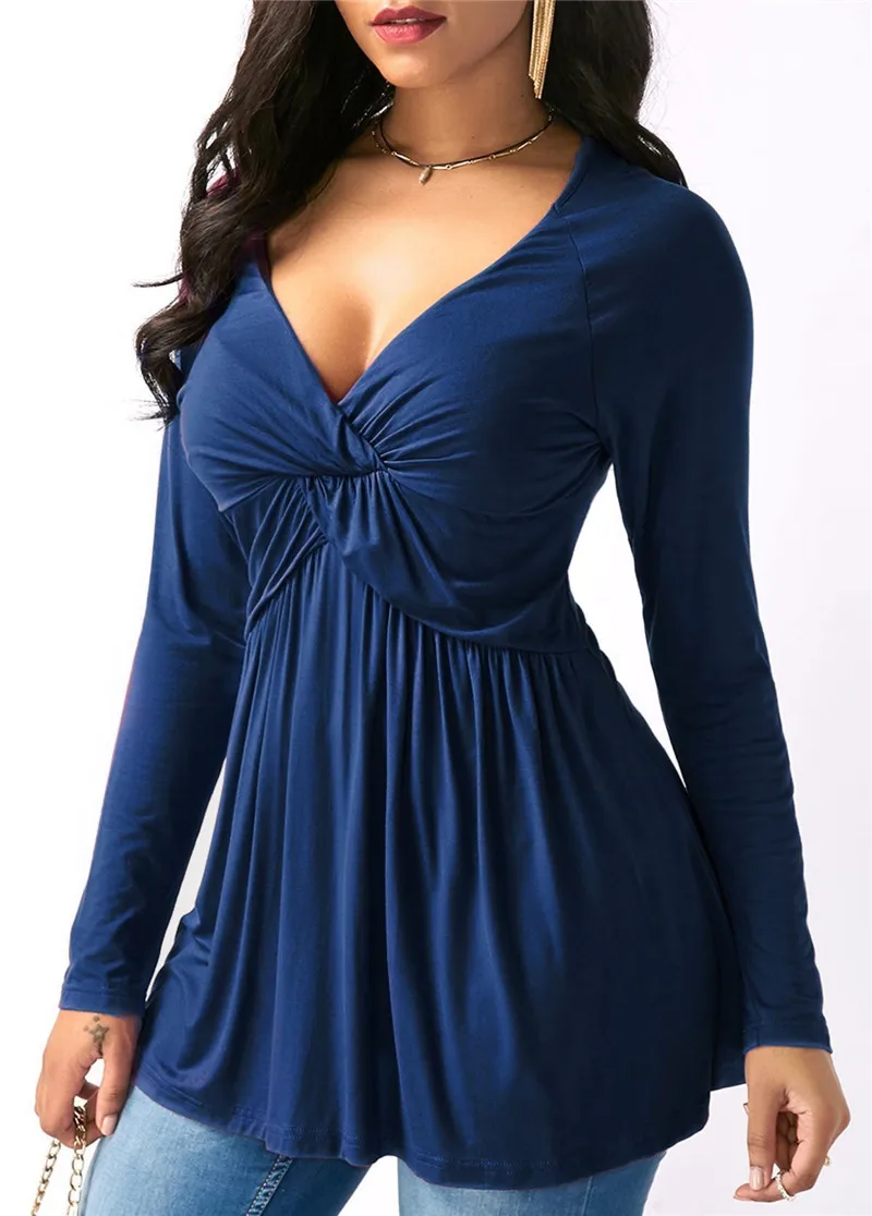 Весенне осенняя одежда для беременных футболки сексуальный V образный вырез