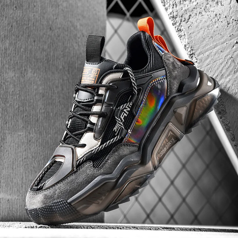 

Men Sport Shoe Winter Street Style Breathable Men Chunky Sneakers Fashion Height Increasing Adult Casual Male Shoes Plus Size 45