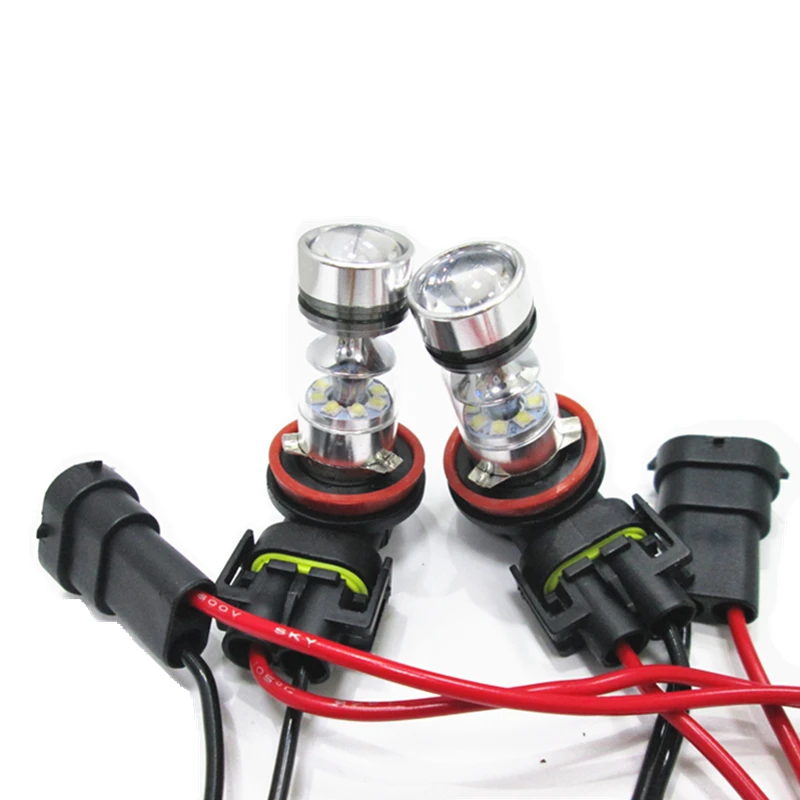 

2PCS * H8 H11 100W + decoder Car Auto High Power Driving Canbus No Error Fog Light Head Lamp Bulb DRL 12V Day running lights
