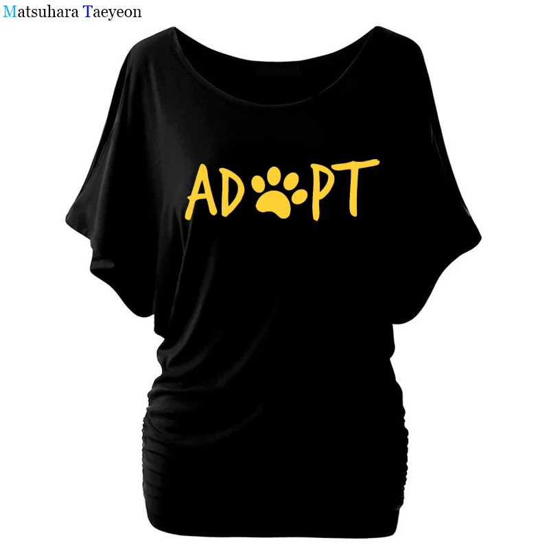 

Woman Tshirts Paw Dog Cat Pet Short Sleeve Fashion Printed Summer Womens Clothing Tops T-Shirt Batwing Sleeve Tee Female T Shirt
