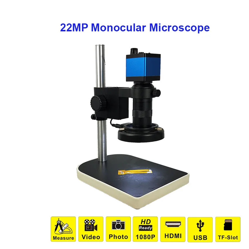 Efix 22MP HDMI HD USB TF монокулярный микроскоп объектив цифровой камеры + 56