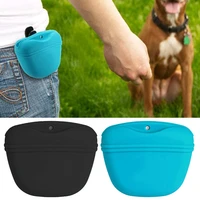 silicone dog treat pouch training pet puppy bag portable training pouch pocket snack treat food holder with magnetic clip