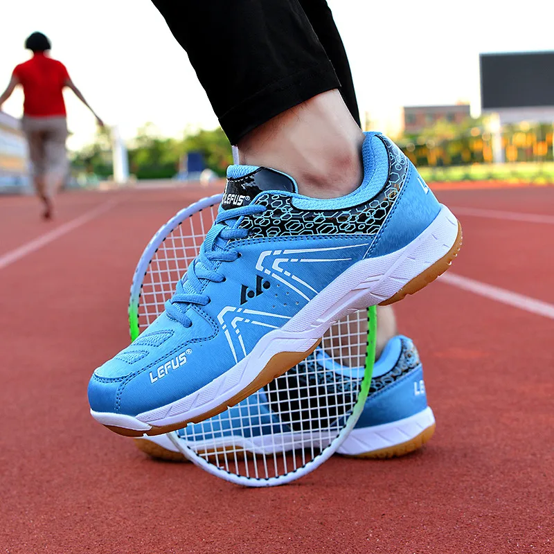 Fashion Badminton Shoes For Man Anti Slip Indoor Tennis Shoes Women Badminton Sport Trainers Breathable Non-slip Sneakkers Men