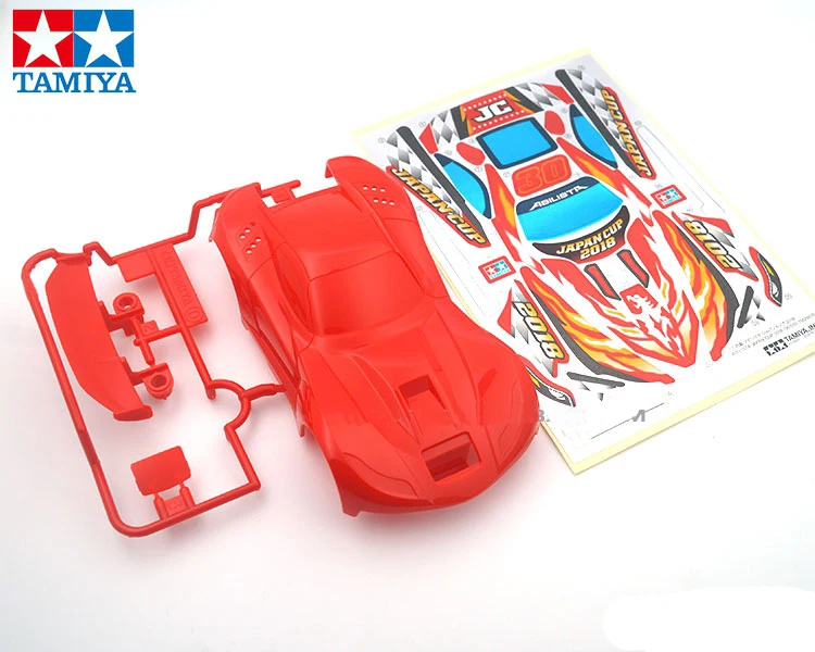 2 комплекта 95109/95425 красный автомобиль оболочка + наклейка/наклейка для RC Tamiya Mini 4WD