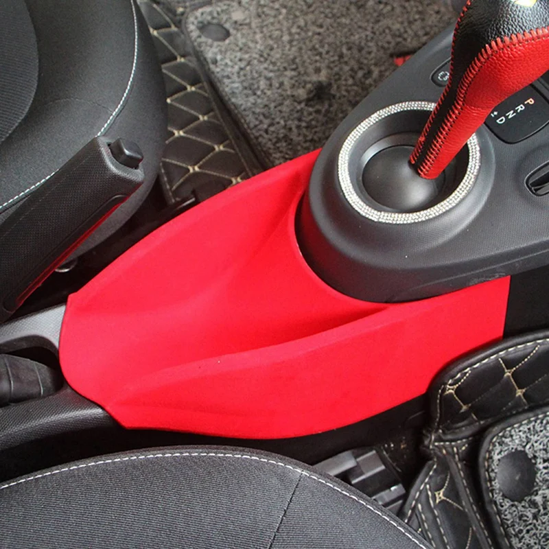 

2x Car Black /Black Suede ABS Center Console Handrail Armrest Storage Box for Smart 453 Fortwo Forfour 2015-2019