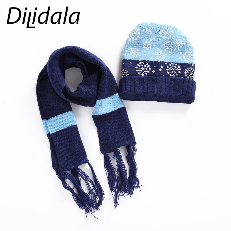 Dilidala/детская трикотажная шапка Рождественский комплект Осень-зима унисекс