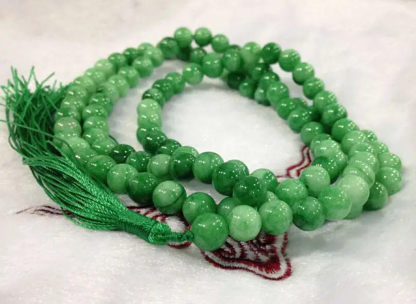 Хорошие 10 мм натуральные зеленые Тибетские буддийские представления 108