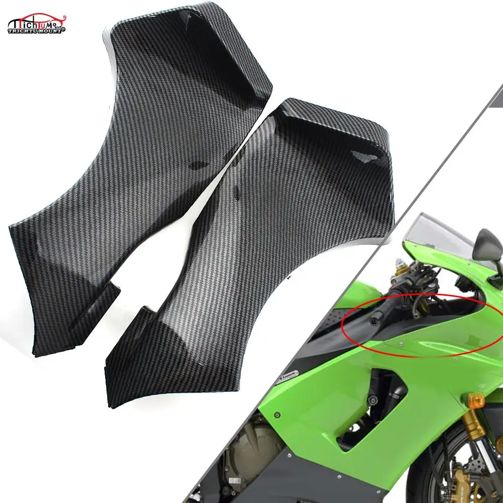

Upper Front Dash Air Intake Cover Intake Dash Panels Fairings Frames For KAWASAKI Ninja ZX6R 2005-2006 Motorcycle Accessories