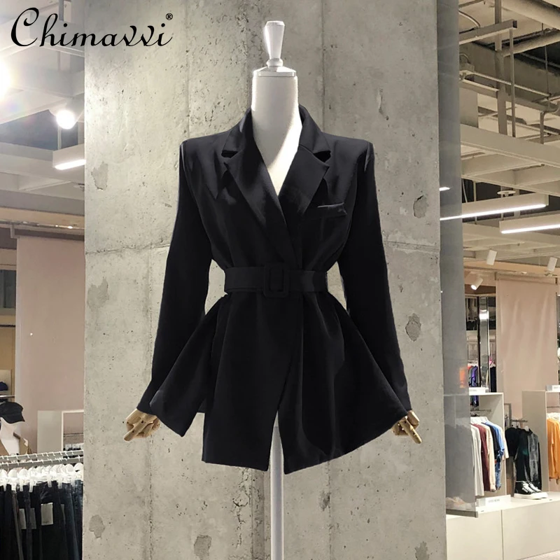 

Костюмный пиджак для 2021, женская обувь; Сезон весна-осень; Новый дизайн свободные Колоритное повседневное маленький пиджаки пальто коротки...