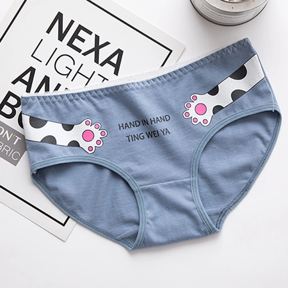 Женские трусики с милым принтом нижнее белье животными из мультфильмов