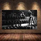 Постер и фрески на холсте с изображением тренажерного зала для мужчин и женщин, картина для бодибилдинга для гостиной, тренажерного зала, домашний декор без рамки