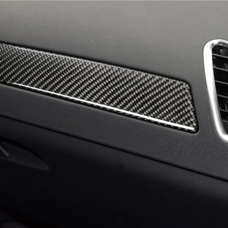 Углеродное волокно обшивки дверей автомобиля полоски Copilot Dashboard Decortaion Крышка для