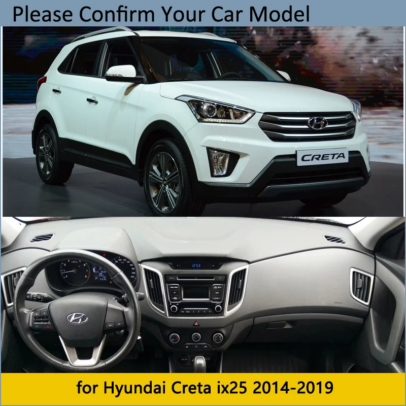 Защитная накладка на приборную панель для Hyundai Creta Ix25 2014 2015 2016 2017 2018 2019