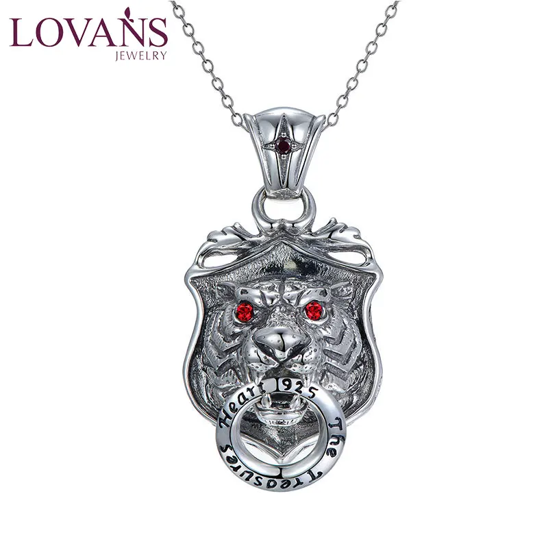 Кулон LOVANS с большой головой льва и цепочкой ожерелье для мужчин в стиле панк рок