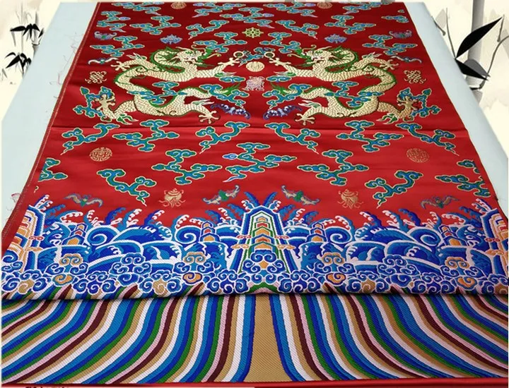 Подвеска дракон халат традиционная китайская куртка Cheongsam материал сценическое украшение прядильная ткань жаккардовая атласная парча ткань