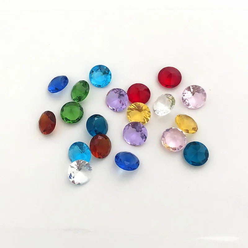 10MM 10pcs Dimeter Crystal Diamond Rainbow Glass Beads Feng Shui Sphere Crystals Decorative Craft Gift Wedding Home Vase Decor