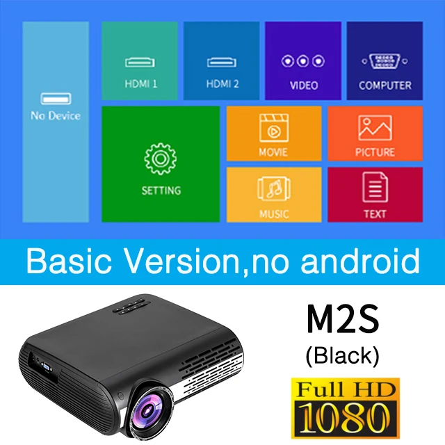 Проектор Poner Saund M2S 1080p 4000 люмен светодиодный проектор на базе Android Wi Fi 3D 1920x1080p