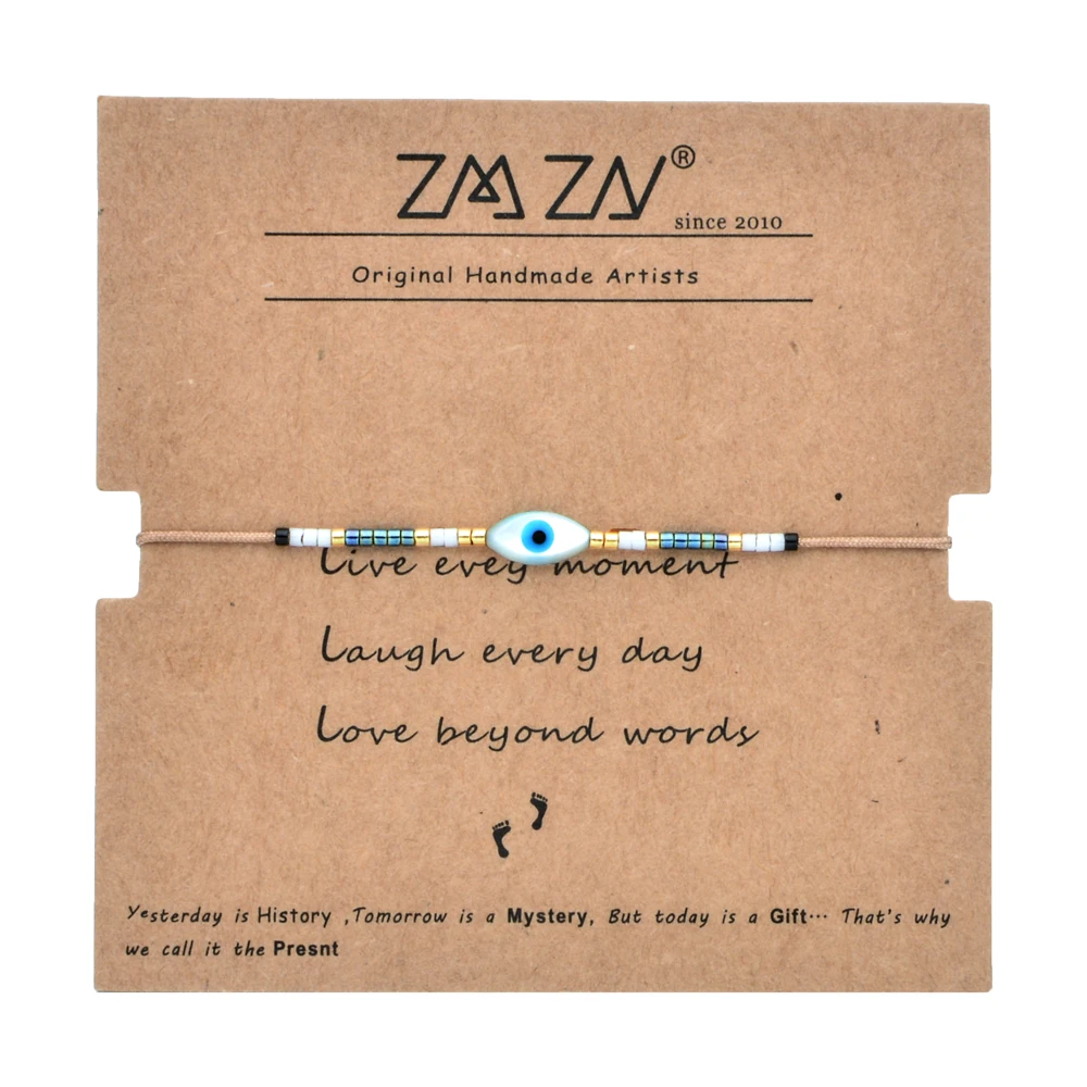 ZMZY тонкие стеклянные бусины для друзей Миюки браслет в стиле бохо на удачу с