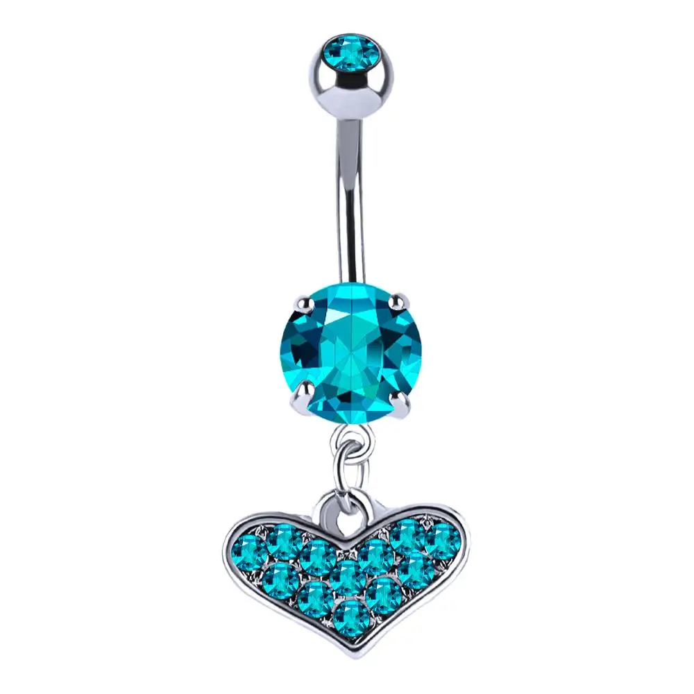 1PCS Leaf Zircon Belly Button Ring Cute Rudder Navel Piercing Surgial Steel Bars Helix Jewelry Bijoux Nombril | Украшения и