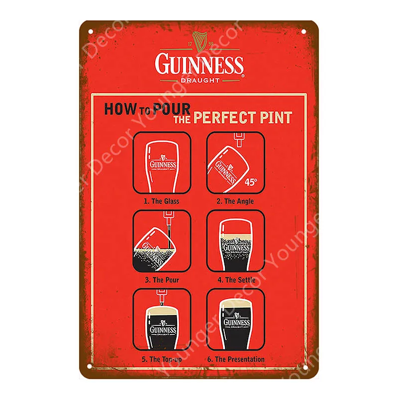 YD7204AI Guinness хороший для вас металлический плакат оловянные знаки винтажный Настенный декор для бара паба клуба человек пещера декоративная пластина YI-123 - Цвет: YD7204AI