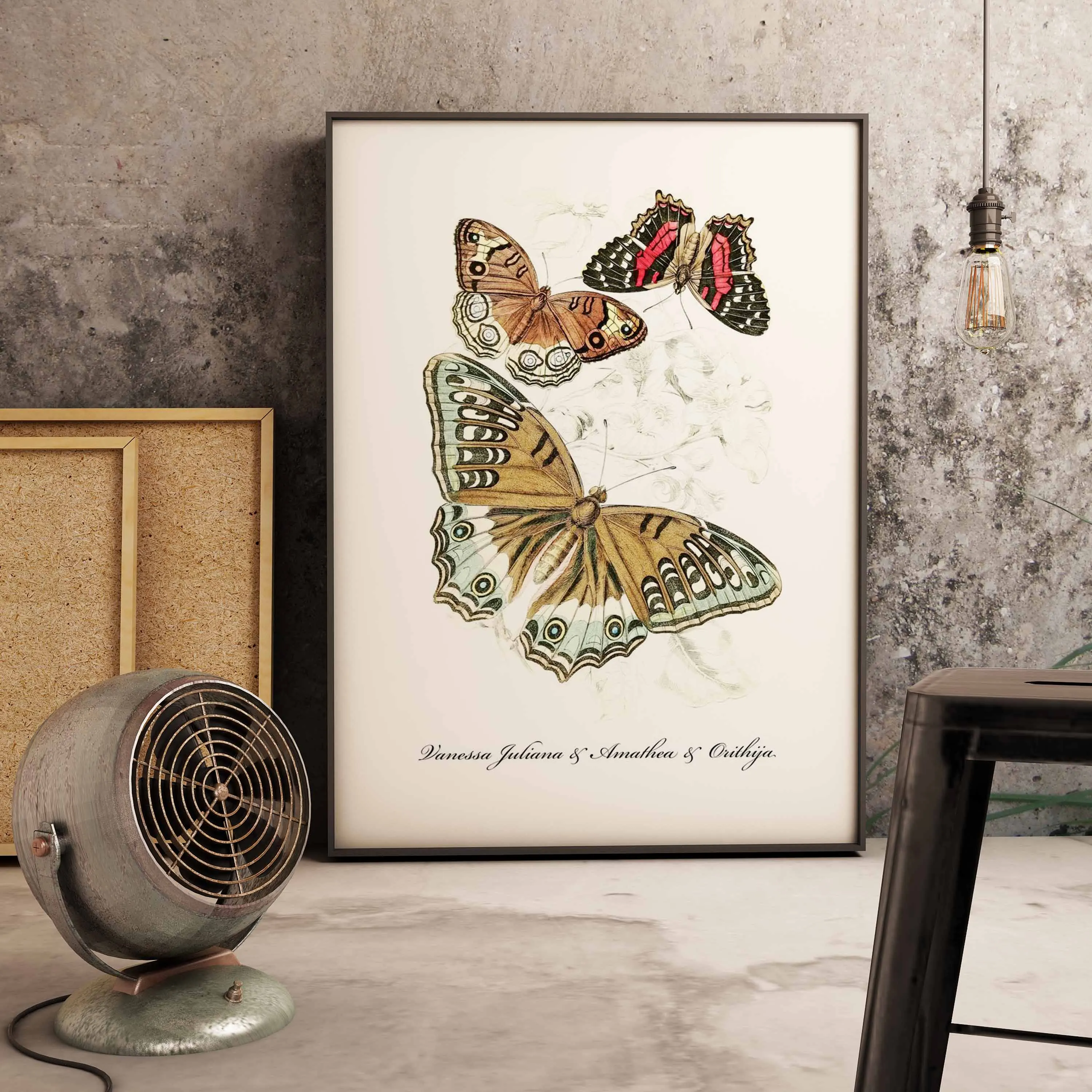 

Beautiful Butterflies Flying Series Poster Quality Canvas Retro Painting Study Living Bedroom Cafe Art Home Wall Decor Picture