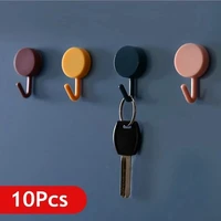 10pcs cute creative sticker hook free punch wall sticker seamless hook key placement classification for kitchen and bathroom