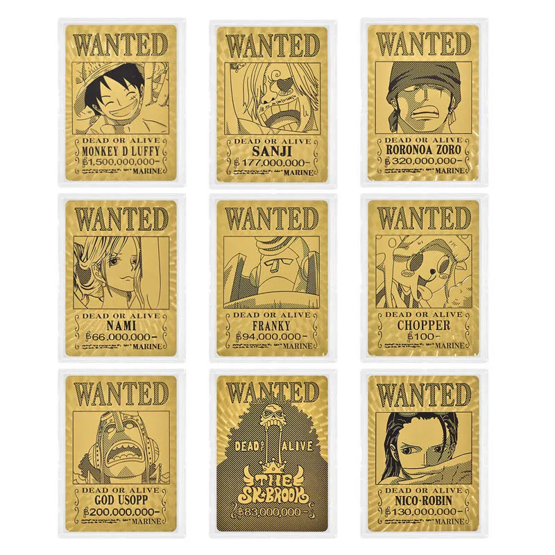 

Japan Original Limited 2021 One Piece Reward Order High-end Gold Foil Collection Acrylic Case Japanese Anime
