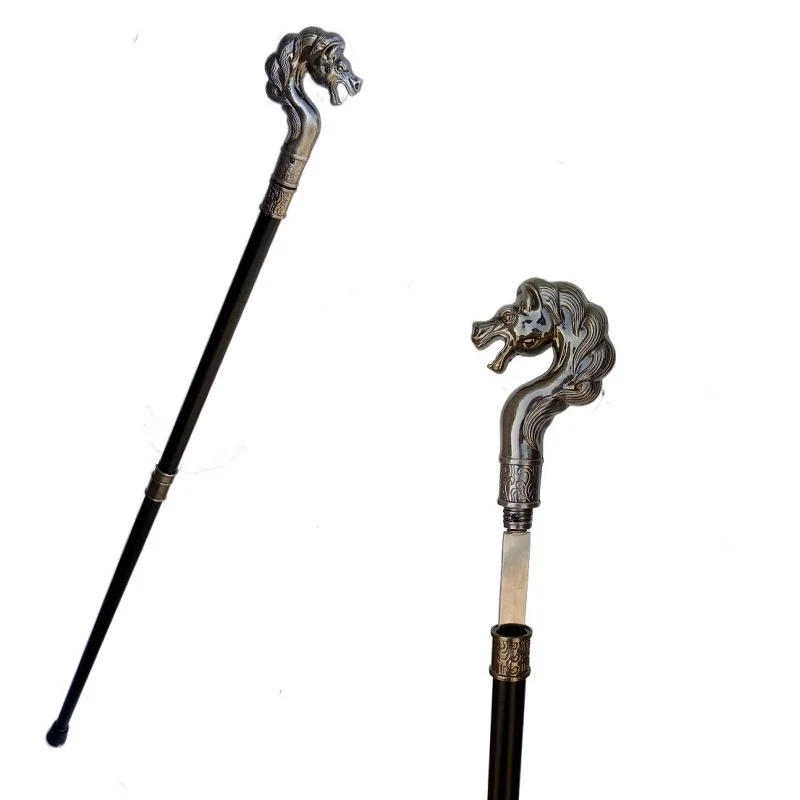 

2021 Horse Head Walking Stick Cane Walking Canes Elegant Hand Crutch Vintage Walking Cane Self Defense Stick