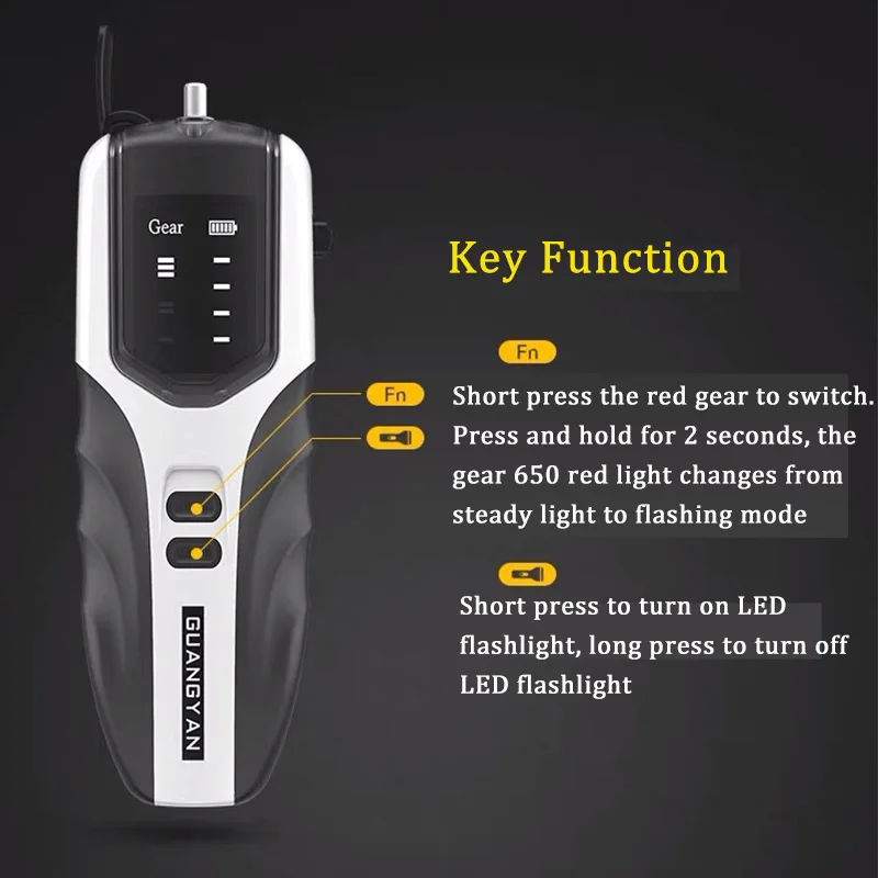 

VFL Adjustable fiber optic red light pen Visual Fault Locator Rechargeable battery fiber with flash light 5MW 15MW 20MW 30MW