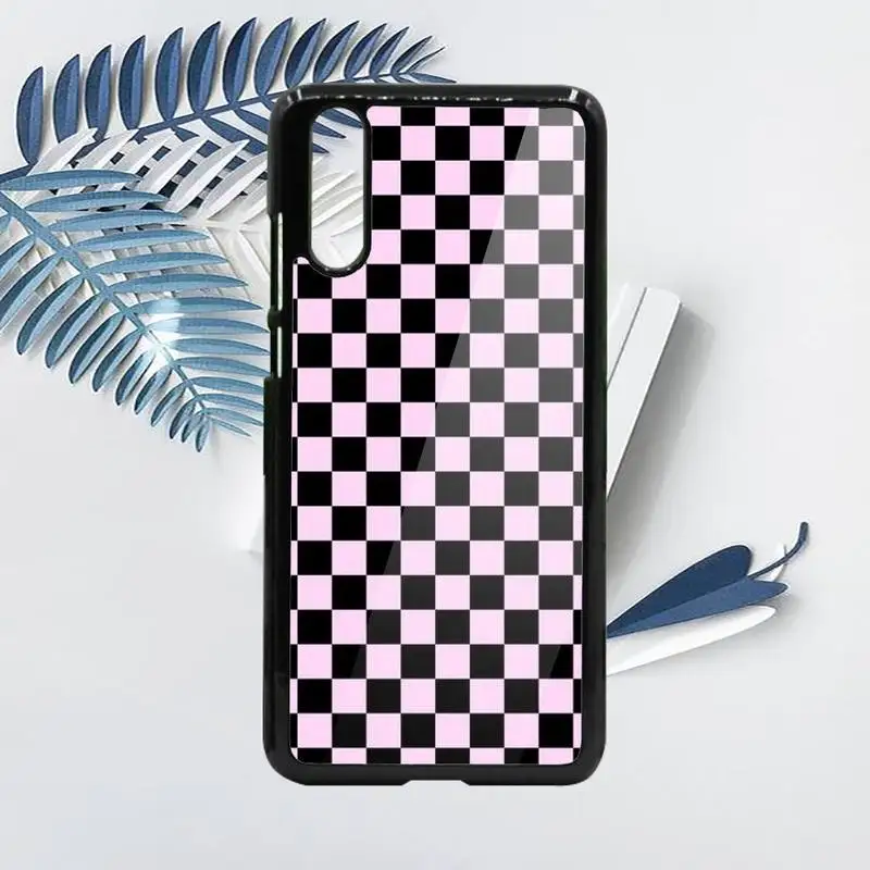

Checkerboard Phone Case For Samsung galaxy S note 8 9 20 10 e lite2019 plus pro ultra Hard PC