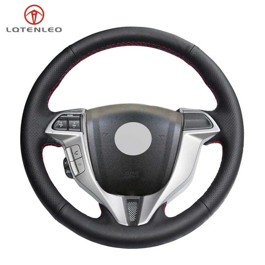 

LQTENLEO черный чехол на руль из искусственной кожи для Honda Accord 8 Coupe Accord Crosstour 2008-2012 Odyssey 2010-2014