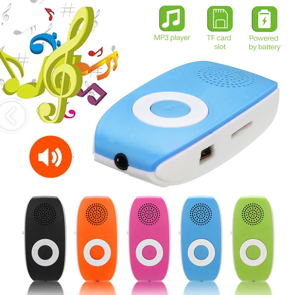 Клип USB MP3 музыкальный плеер клип mp3 Поддержка SD TF карты 32 Гб спортивный медиа