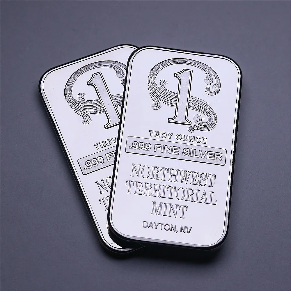 

1 oz America Silver Bar Northwest Territories Mint Silver Bar Bullion No Magnetic Home Decorations Collection Crafts