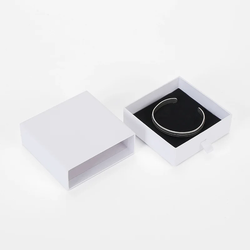 Коробка для ювелирных изделий черного цвета коробка кольца Подарочная бумажная украшений браслет серьги