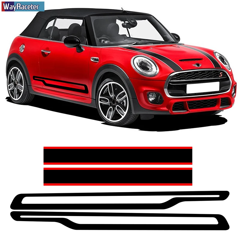 

Car Hood Decal Rally Line Bonnet Engine Cover Side Stripes Sticker For MINI Hatch Cooper S F55 F56 F57 JCW 2021 Accessories
