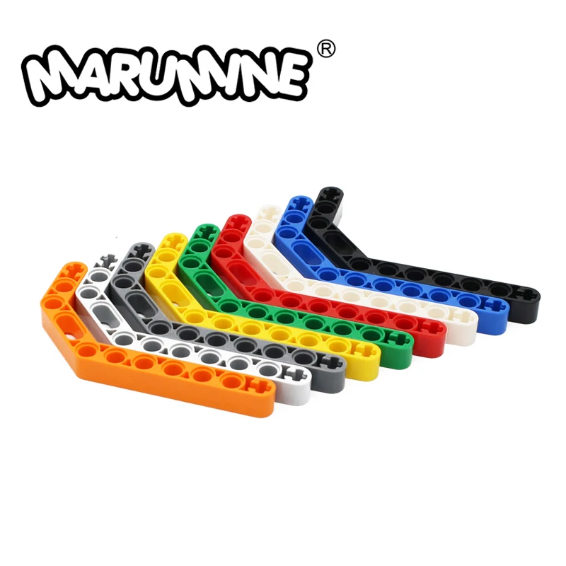 

Marumine 32009 Technology Bricks Part 50PCS Liftarm Beam 10+2 Cross Hole Curved Shape 3x7 11.5 # Build Blocks Assemble Particle