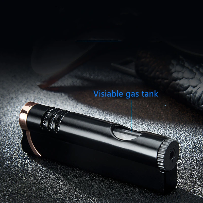 Torch Windproof Cigar Lighter Turbo 1 Jet Butane Gas cigarette Metal pocket For Kitchen Blue heavy Flame JX39 | Дом и сад