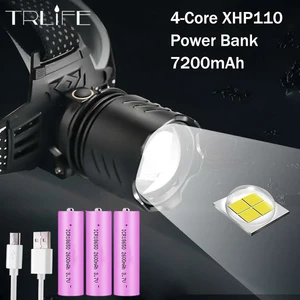 Налобный фонарь XHP110.2, светодиодный, 7800 мАч