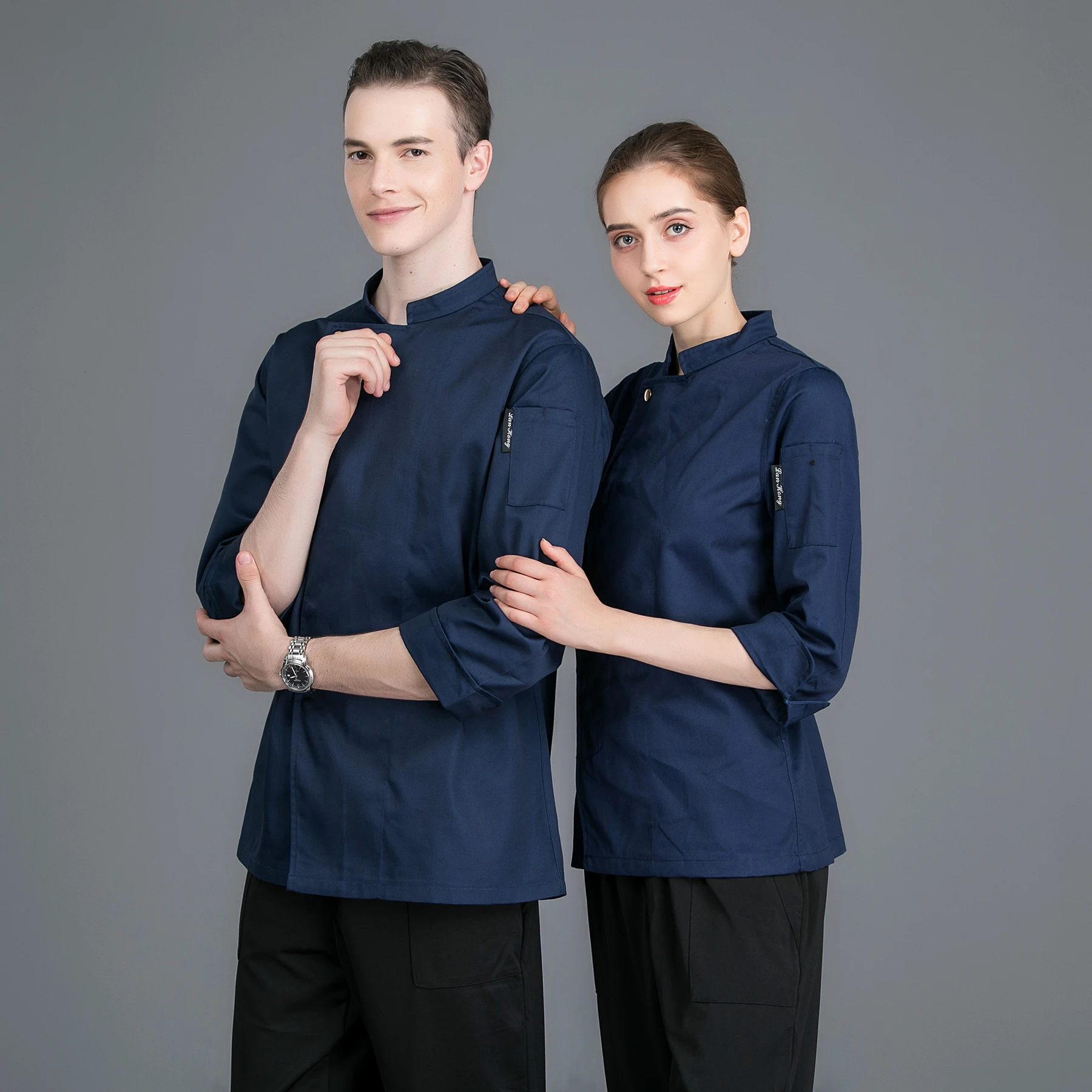 Куртка шеф-повара для мужчин и женщин с длинными рукавами, кухня, отель, одежда для работников ресторанов, одежда повара, ресторанный официант, пекарь, кафе, Рабочая форма