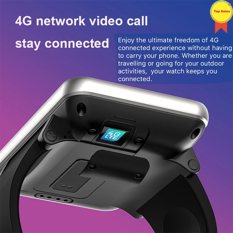 Мужские Смарт-часы 4G Android 7 1 3 ГБ + 32 2 86 ''ЖК-экран 480*640 SIM-карта GPS Wi-Fi аккумулятор
