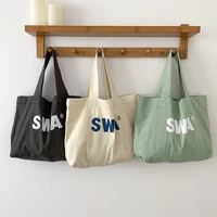 hot style large capacity canvas bag high quality shoulder bags casual style student daily bagsladies eco shopping bags