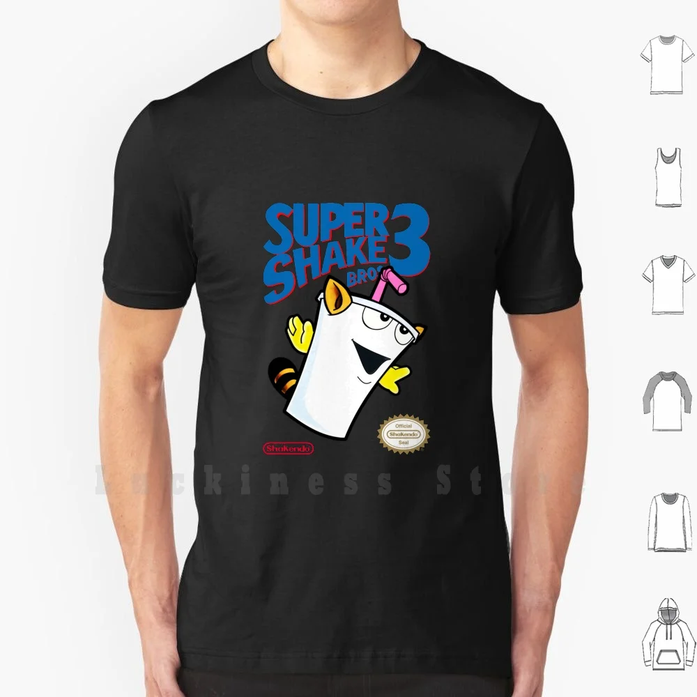 Super Shake Bros. 3 футболки большого размера 100% хлопок Aqua Teen мультфильм Tv Series Frylock Meatwad