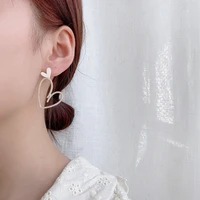 korean version of pearl earrings exaggeration do not lose sweet love long earrings female face decoration temperament earrings