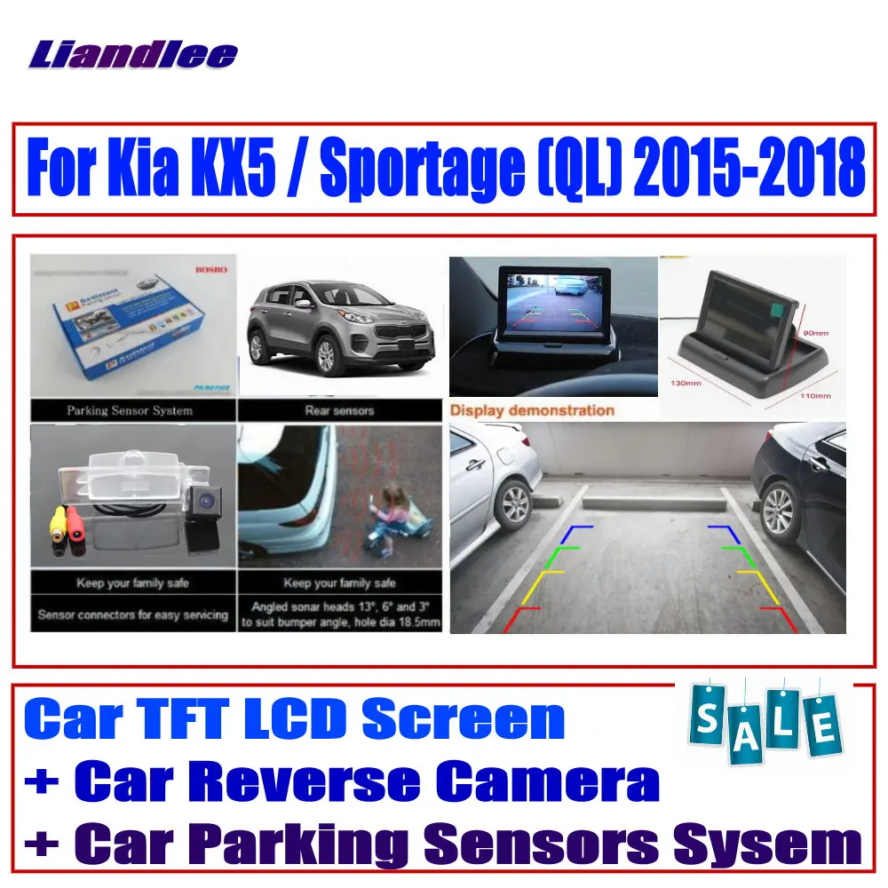 Камера заднего вида для Kia KX5 / Sportage (QL) 2015 2018 Цифровые датчики парковки