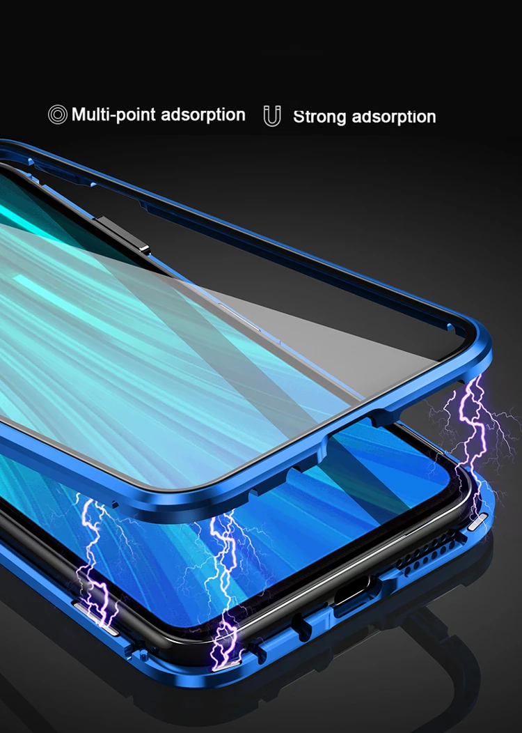 Металлический чехол с магнитной адсорбцией для OPPO A5 2020 ударопрочный Магнитный A9